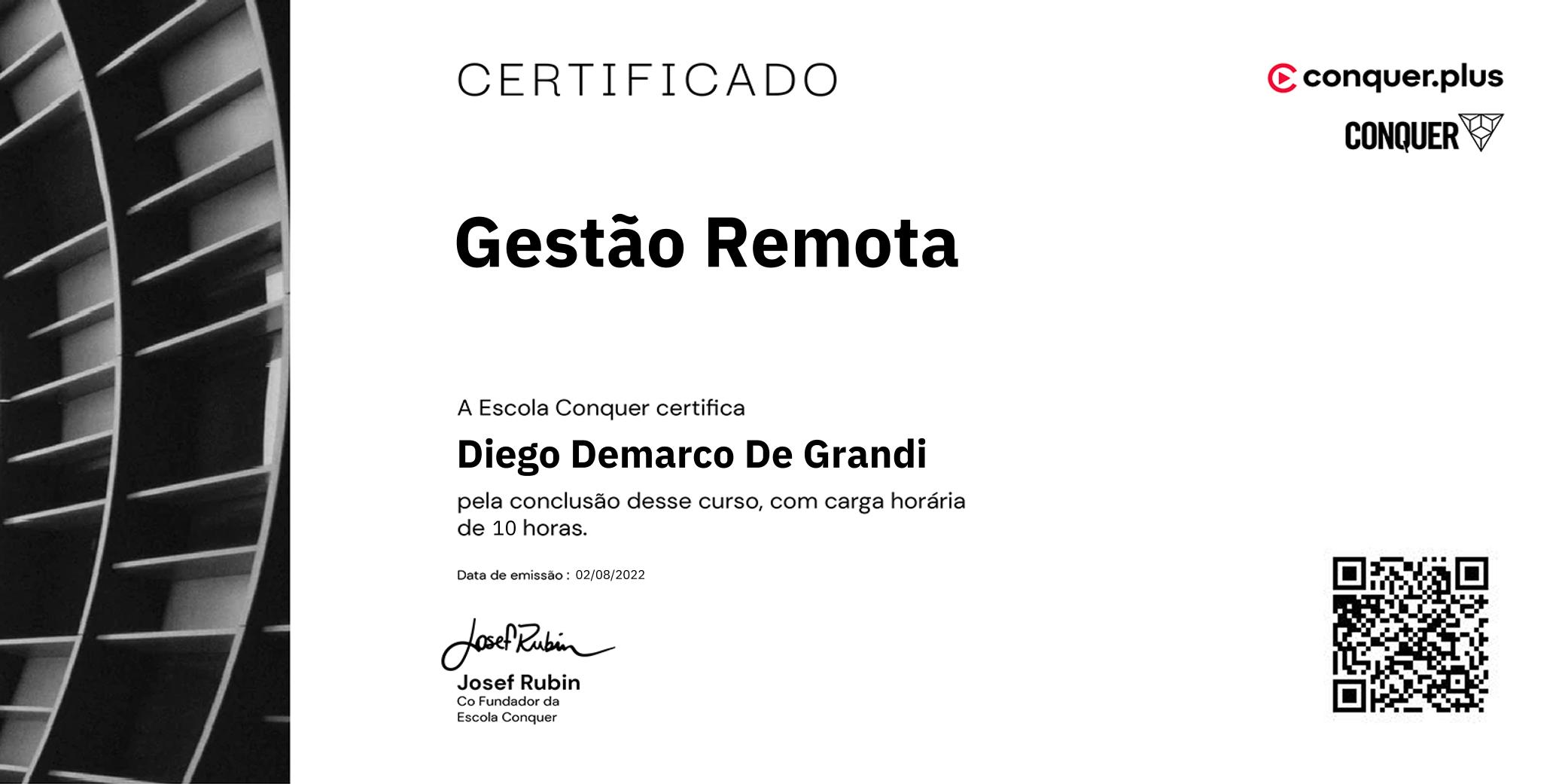 Certificado de Gestão Remota